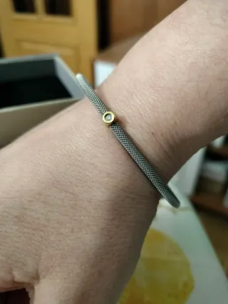 Pulsera rígida acero inoxidable mujer