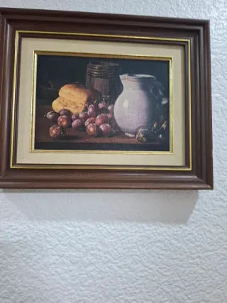 Cuadro Bodegón Frutas y Jarrón 43x35     los 3 =15