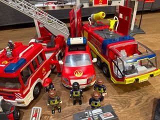 Playmobil Parque Bomberos con Figuras y Vehículos