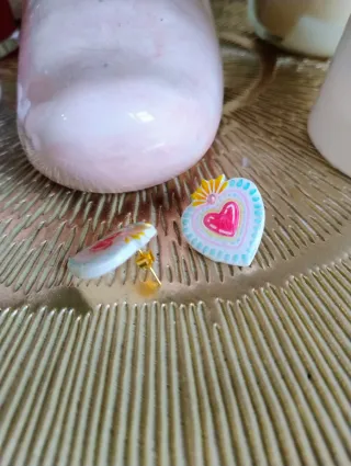 Orecchini Cuore Messicano Dipinti a Mano