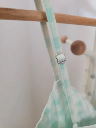 Vestido Zara cuadros verde S