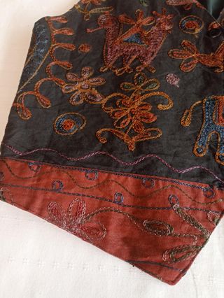 Chaleco mujer bordado multicolor
