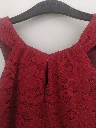 Vestido de fiesta rojo largo para mujer