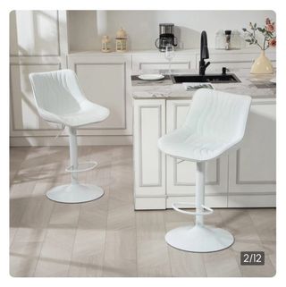 2 Taburetes Altos Blancos
