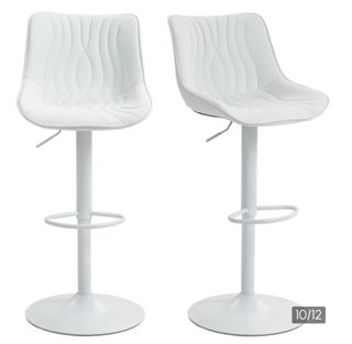 2 Taburetes Altos Blancos