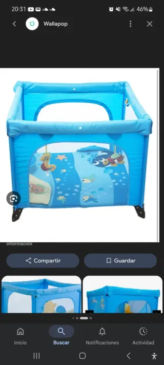 Parque infantil para bebé azul