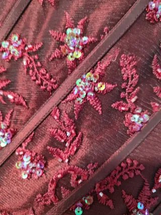 Vestido fiesta bordado lentejuelas talla 38