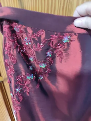 Vestido fiesta bordado lentejuelas talla 38