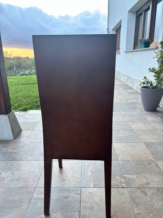Sillas comedor madera y piel