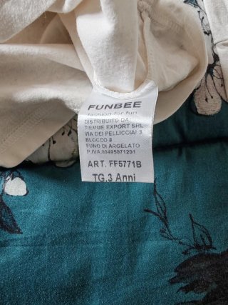 Maglia Funbee 3 anni fiocco tartan rosso