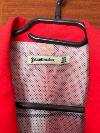 Blazer Stradivarius Rojo Coral