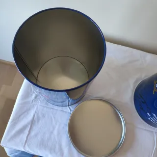 Lata Maceta Ambar Export Azul Metal