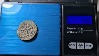 Follis bizantino Nicéforo III contramarca islámica