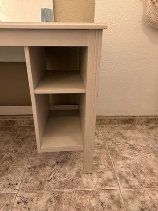 Scrivania in legno massello bianco