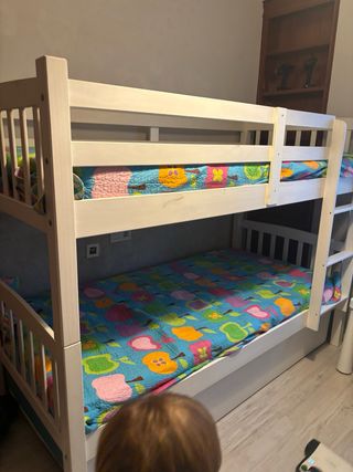 Literas de madera con cama nido