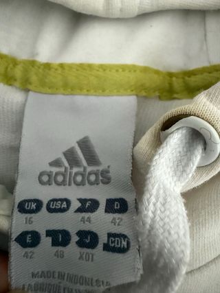 Sudadera Adidas Blanca con Logo Rosa