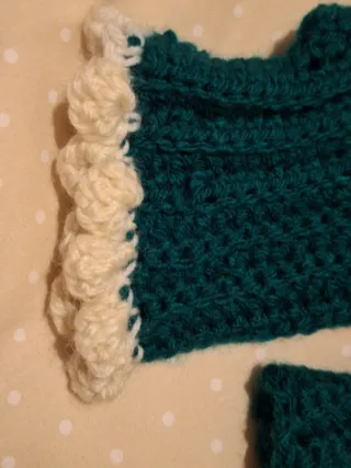 Mitones de lana verde talla S/M