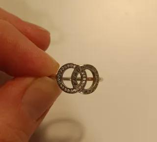 Anillo Pandora Doble Aro Circonitas