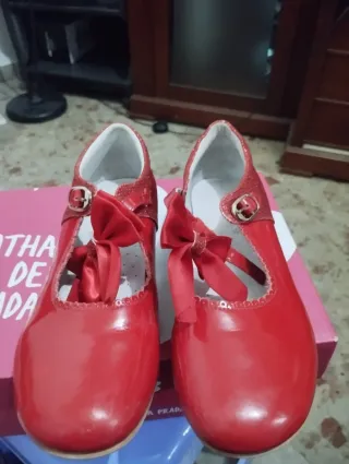 Zapatos comunión niña rosa brillantes