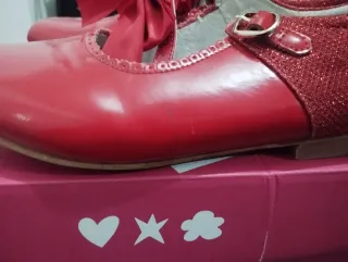 Zapatos comunión niña rosa brillantes