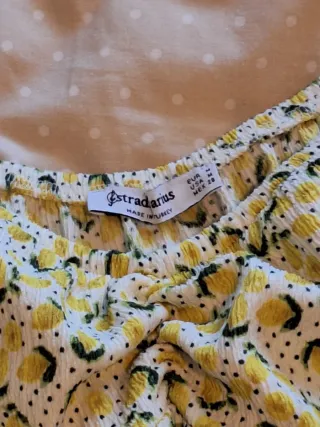 Vestido amarillo limones talla M