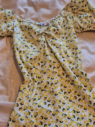 Vestido amarillo limones talla M