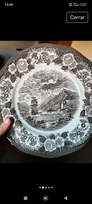 Plato antiguo decorativo 1835