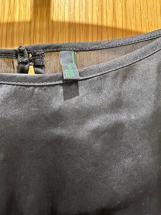 Vestido recto negro Benetton Talla M