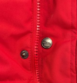 Anorak infantil rojo con interior polar gris