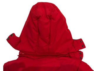Anorak infantil rojo con interior polar gris