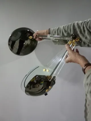 Lámpara de techo moderna cristal y metal