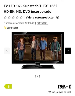 Televisor LED Sunstech 16 TLEXI1662HDBK