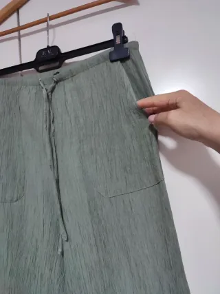 Pantalón recto verde