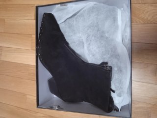 Botines Azarey Ante Negro Talla 41