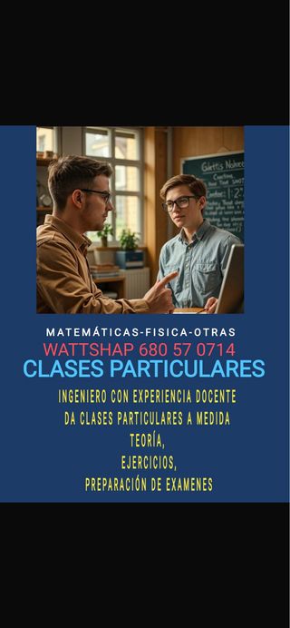 Clases particulares Eso, Bachillerato, Univerdidad