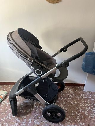 Saco Carrito Bebé Gris Interior Beige