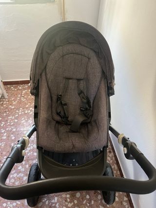 Saco Carrito Bebé Gris Interior Beige