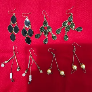 Lote de 3 pares de pendientes