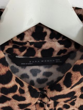 Vestido largo estampado leopardo