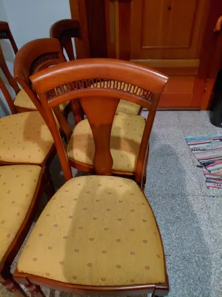 Juego de 6 Sillas de Comedor de Madera