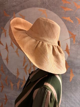 Pamela/Sombrero rafia natural Madagascar