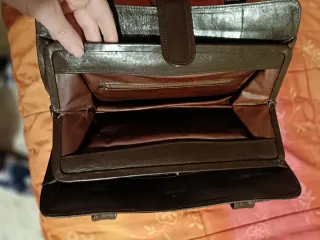 Borsa vintage in pelle marrone
