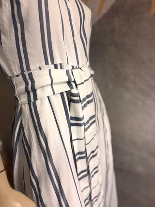 Vestido camisero largo Zara rayas