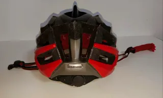 Cascos Bicicleta XXL Negro, Rojo y plateado