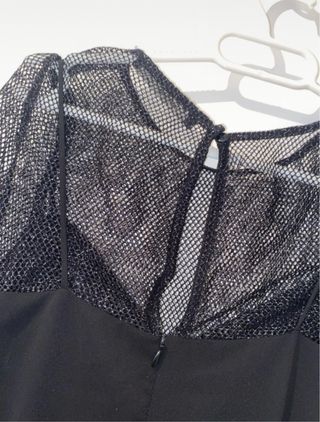 Mono Zara brillo negro y plateado