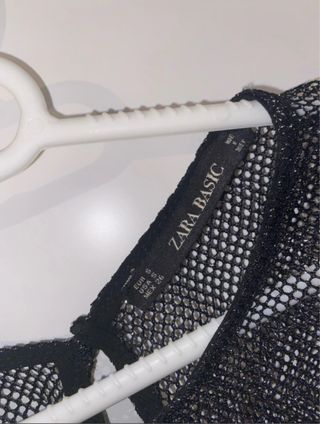 Mono Zara brillo negro y plateado