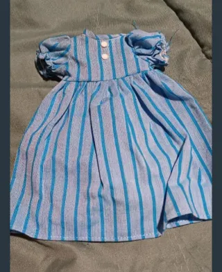 Vestido Muñeca Lesli Rayas Azules