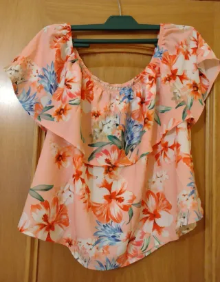 Blusa Verano Talla M Flores