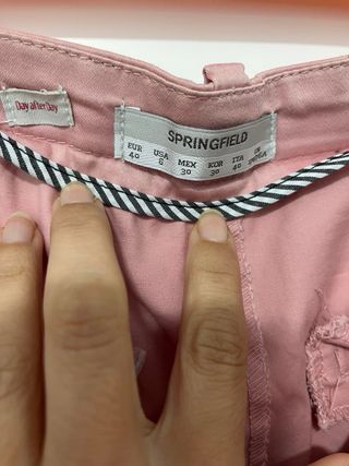 Pantalón Chino Mujer Springfield Rosa