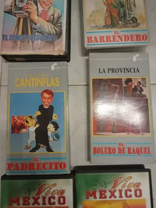 Lote 6 Películas VHS: Cantinflas y Viva México